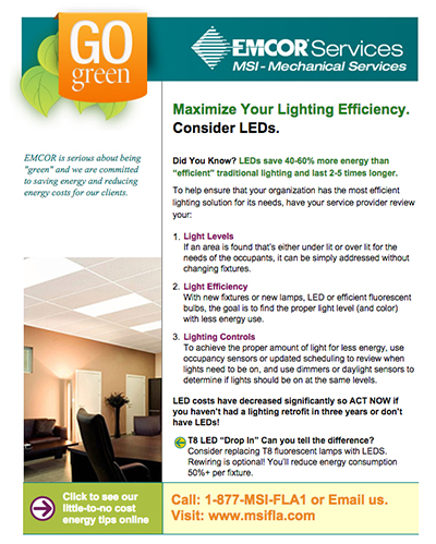 Maximize Your Lighting Efficiency. Consider LEDs.